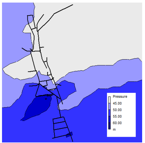 74 E. Ogiołda, A. Uchman Tab. 3. Zakres parametrów dla perspektywicznego zapotrzebowania na wodę Tab.3. Ranges of designed water demand parameters Parametr wartości minimalne wartości maksymalne Prędkość przepływu [m s -1 ] 0,01 1,41 Ciśnienie wody [m] 33,16 53,13 Rys.