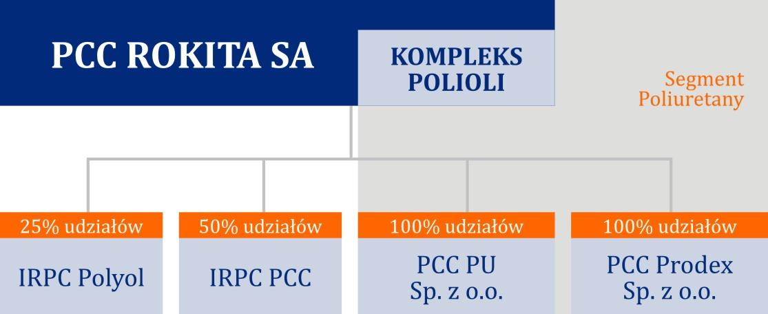 2. Segment Poliuretany P Produkty wytwarzane w ramach segmentu Poliuretany to przede wszystkim poliole, stanowiące surowiec do produkcji takich wyrobów jak pianki elastyczne, pianki sztywne, kleje