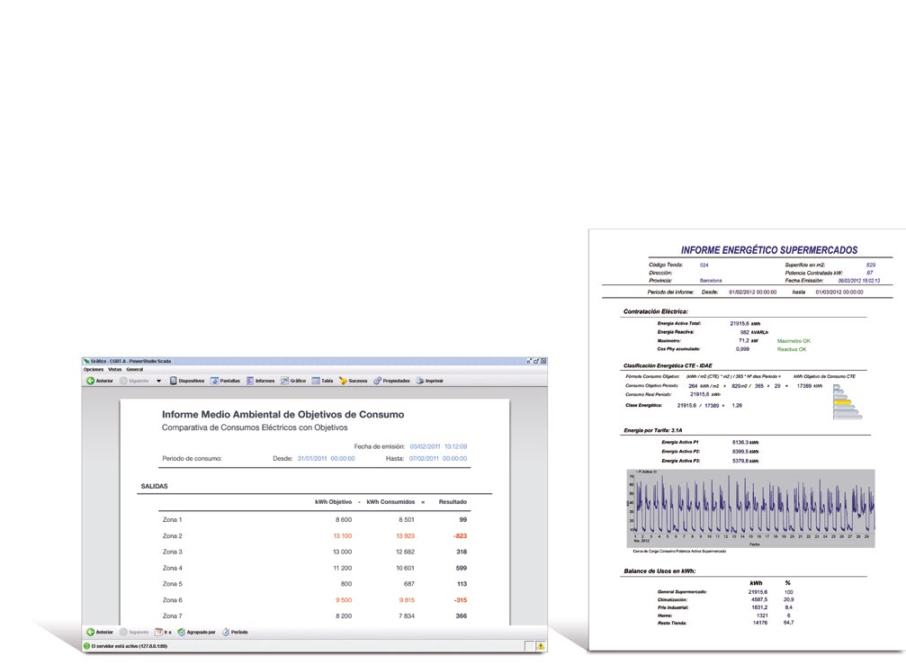 Raporty PowerStudio SCADA umożliwia generowanie raportów dla wszelkiego rodzaju faktur, w celu naliczenia kosztów częściowych, obliczenia
