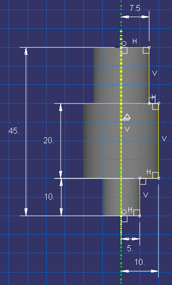 Walec trzystopniowy 1. Wybrać Create Parts z następującymi parametrami: a. Nazwa (Name): WalekTrzystopniowy b. Przestrzeń części (Modeling space): trójwymiarowa (3D) c.