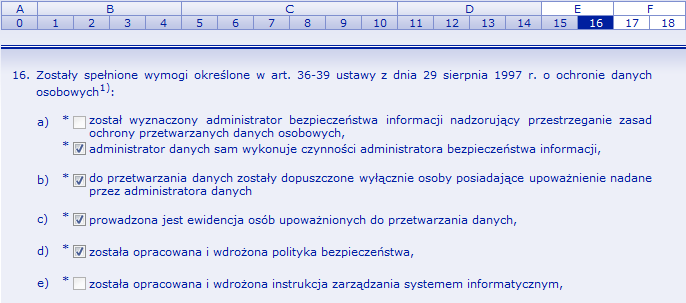 Jeżeli omawiany zbiór jest prowadzony również w postaci elektronicznej (przy pomocy programu komputerowego) zaznaczamy w pkt b) kwadrat w z użyciem systemu informatycznego.