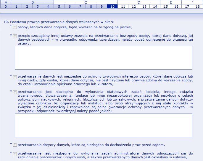 C10 Zakres prawny przetwarzanych danych wrażliwych 1.