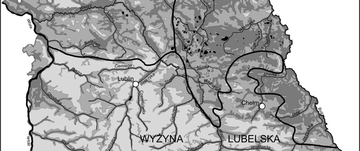 2008] in the Lublin Voivodeship against the background of the physiographic division: 1 depth of