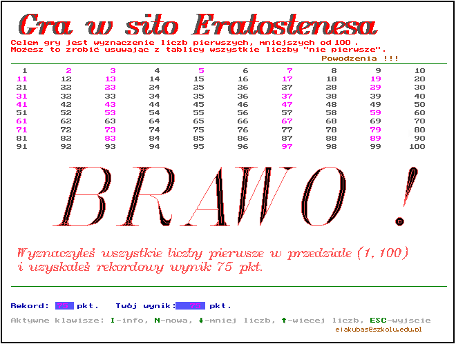 Załącznik 2 Plik Sito Eratostenesa.