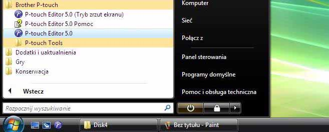 Korzystanie z aplikacji P-touch Editor w systemie Windows W tym rozdziale opisano sposób uruchamiania programu P-touch Editor. Za pomocą aplikacji P-touch Editor można utworzyć różne rodzaje etykiet.