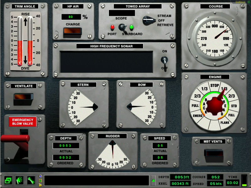 SHIP CONTROL STATION [F1] 1 2 3 6 4 5 7 1. Wskaźnik kąta trymu 2. HP AIR (spręŝone powietrze) min.