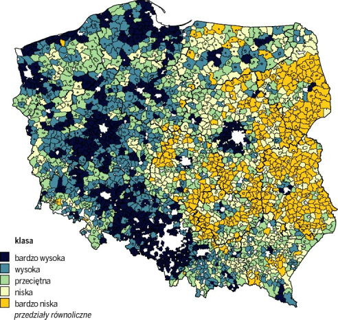 Warunki mieszkaniowe MROW 2016 Rysunek 17. Syntetyczna miara oceny w zakresie warunków mieszkaniowych Źródło: opracowanie własne MROW 2016.