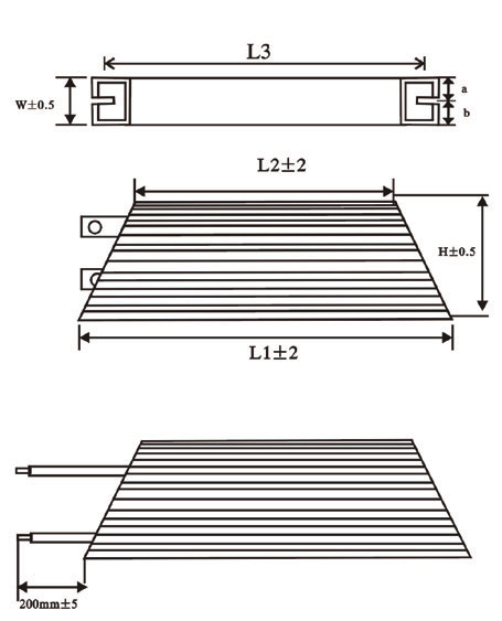 REZYSTORY DRUTOWE Z RADIATOREM - REZYSTORY HAMUJĄCE (SERIA MC) HIGH-POWER METAL-CALD WIREWOUND RESISTORS (MC SERIES) MV / e MV MH / e MH L3 L3±2 L2±2 L1±2 MHL / e MHL L1±2 MVL / e MVL L3 : typ: MV,