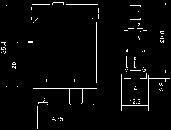 Dioda gasząca + polaryzacyjna Wykonanie R: ochrona RC X BX FX R Parametry cewki Typ A T VAC