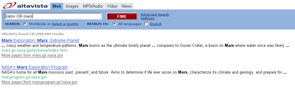 baton OR mars baton