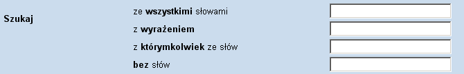 Ustalony język w fill-in template użytkownika Więkoszośd wyszukiwarek internetowych