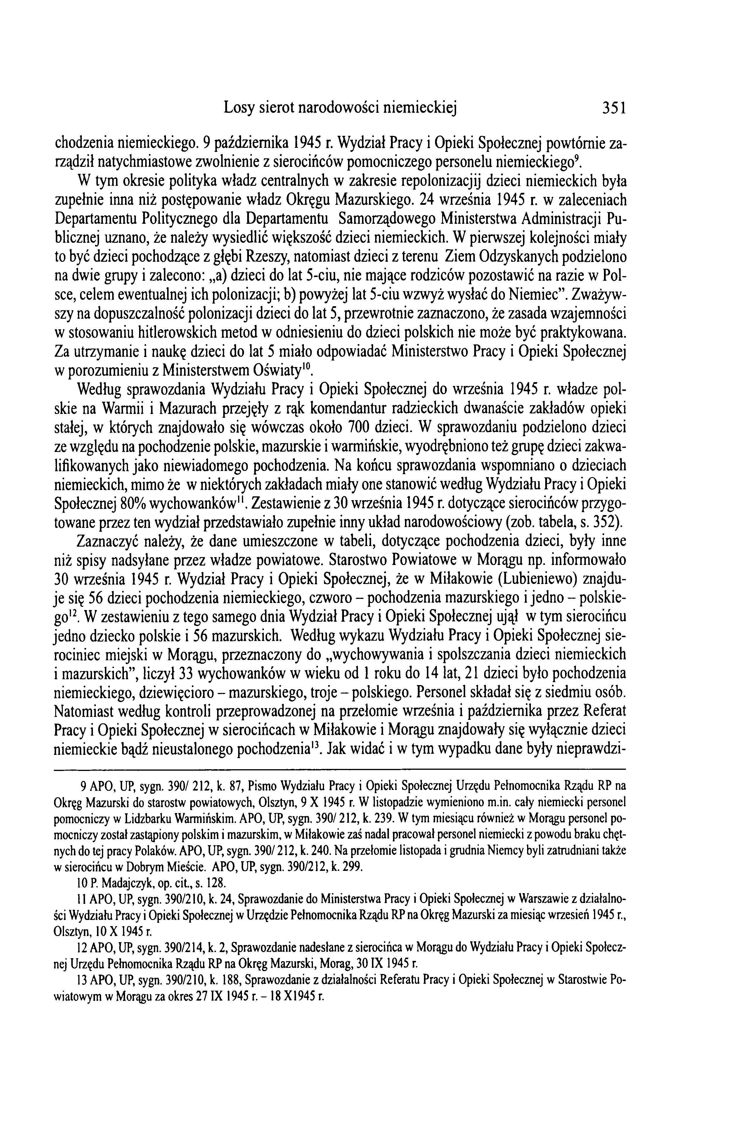 Losy sierot narodowości niemieckiej 351 chodzenia niemieckiego.