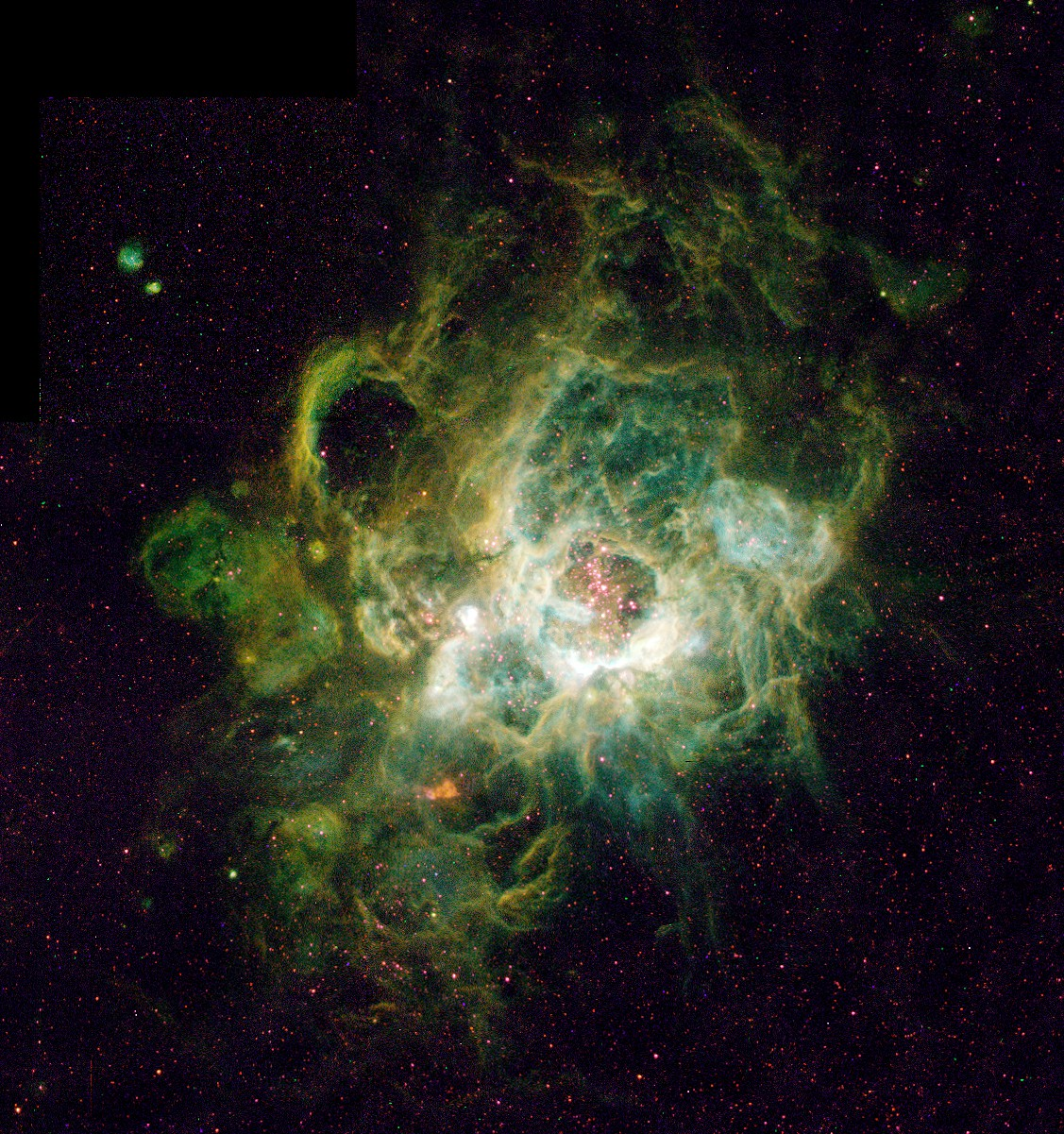 Ewolucja gwiazd 1: narodziny kilka kilkadziesiąt mln lat Ciemna mgławica (GMC giant molecular cloud) Gęstość ~ 106 cząstek/cm3 Masa: 105 107 M Mgławica NGC 604 miejsce narodzin gwiazd Kurczenie