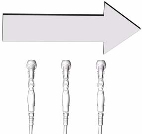 Nak³adanie cieczy Pistolet nale y zawsze trzymaæ pod w³aœciwym k¹tem w stosunku do powierzchni. Nie tworzyæ ³uku, poniewa mo e to doprowadziæ do na³o enia nierównej pow³oki cieczy. Patrz RYS. 16
