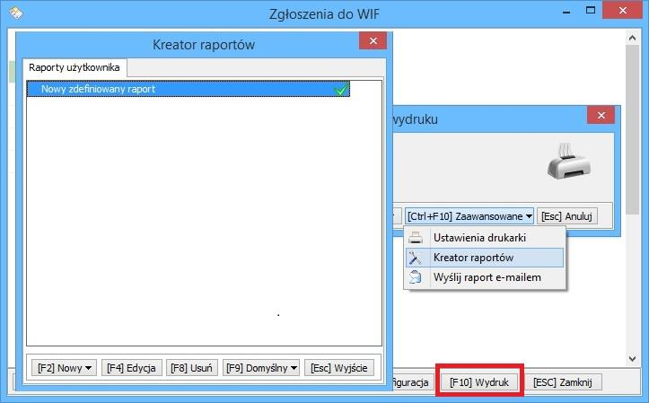 Pakiet zmian w systemie KS- - lipiec 2015 r. KS- Rys. 11 Kreator definicji raportu Po zdefiniowaniu własnego wzoru np.