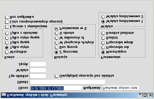 Okres Wklej Specjalnie Okresy sprawozdawcze, moduł System Okres raportu. Należy podać pierwszą i ostatnią datę okresu raportu rozdzielone dwukropkiem. Nagłówek Można podać własną nazwę raportu.