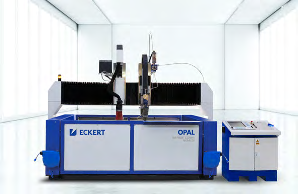 I OSPRZĘT GAZOWY Opal WateJet Combo WODA PLAZMA CHARAKTERYSTYKA Opal WaterJet Combo jest jedyną na świecie maszyną, łączącą zalety technologii ultraszybkiego cięcia plazmowego i dokładność cięcia