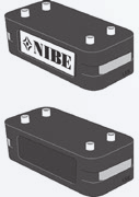 AXC 40 współpracuje z pompami ciepła NIBE F1145/1245, F1155/1255, zaś AXC 50 jest przeznaczona do pracy z F1345.