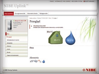 Uplink umożliwia śledzenie i sterowanie systemem centralnego ogrzewania oraz ciepłej wody użytkowej dla uzyskania maksymalnego komfortu użytkowania.
