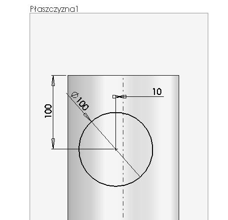 Rysunek 1.6.3 Utworzenie płaszczyzny równoległej 3.