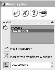 rysunku 2.4.3. Rysunek 2.4.3. Utworzenie płaszczyzny 1 3.