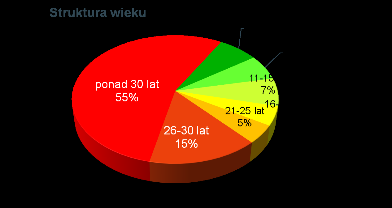 15 Starzenie się polskich elektrowni źródło: Statystyka elektroenergetyki polskiej