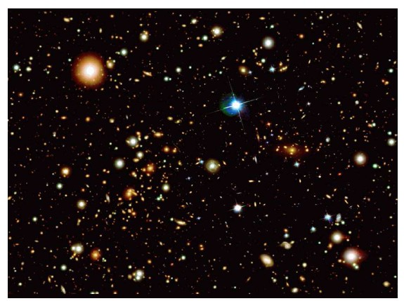 Kosmiczna kolizja - 2006 Zderzenie materii kosmicznej (dwóch gromad galaktyk) część materii