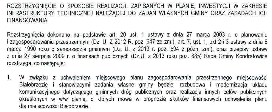 Kondratowice z dnia 30 stycznia 2014 r.