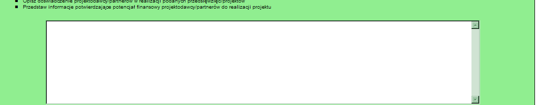 3.6 Potencjał i doświadczenie projektodawcy - Prezentujemy doświadczenia projektodawcy i partnerów.