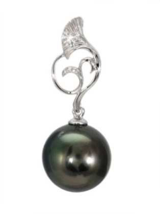 zawieszki: 2,7 cm Diamenty: 6 szt, ~0,036ct PT30 PT-130B-WG14D-CLX Perła Tahiti 12-13mm
