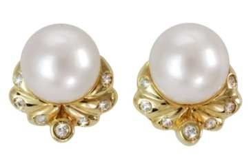 Akoya 7-7,5 mm Diamenty: 14 szt.