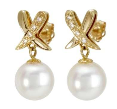 ~0,08 ct EA32 EA-85W-SHxG14D-X Perły Akoya 8-8,5 mm Wysokość kolczyków: 1,9