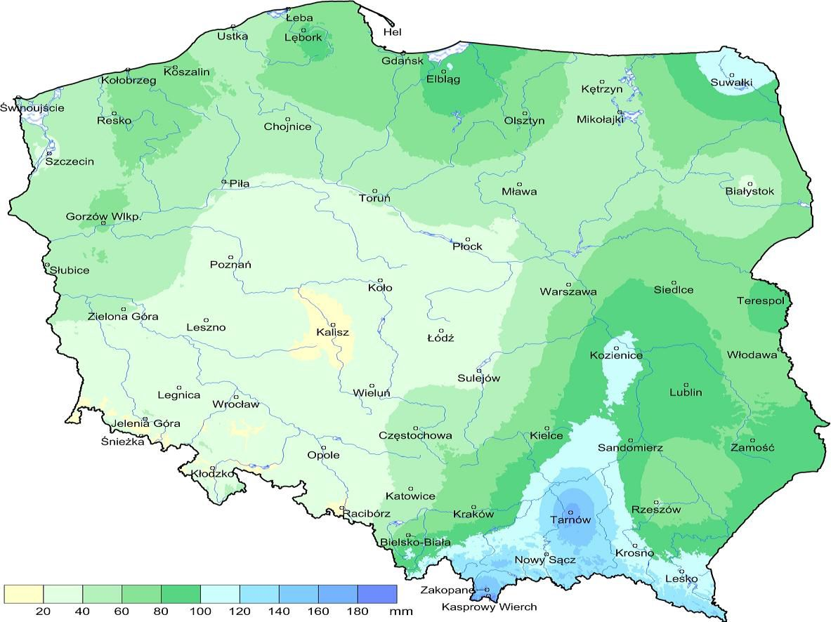 Średnia miesięczna temperatura powietrza w sierpniu 2015 i w wieloleciu 1971-2000 [oc] Średnia temperatura w tym miesiącu