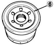 Uszczelkę gumową filtra (6) zwilżyć odrobiną oleju silnikowego UWAGA Należy stosować wyłącznie oryginalny filtr oleju SUZUKI.