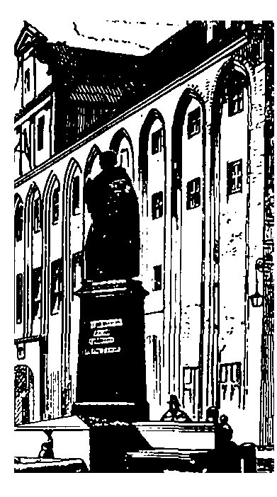 Ryc. 1. Pomnik Mikołaja Kopernika w Toruniu, przedruk z Illustrirte Zeitung, nr 542, 19 XI 1853 r.