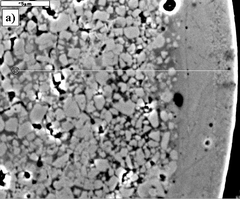 5-2009 T R I B O L O G I A 279 Na fotografii (Rys. 6a i 7a) przedstawiono widok mikrostruktury natryskanych powłok WC12Co i WC17Co z nałożoną warstwą z zastosowaniem elektrody WC8Co.