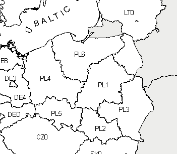 Statystyczna klasyfikacja jednostek terytorialnych - NUTS Poziom Minimum Maksimum NUTS 1 3 miliony 7 milionów NUTS 2 800 000 3 miliony NUTS