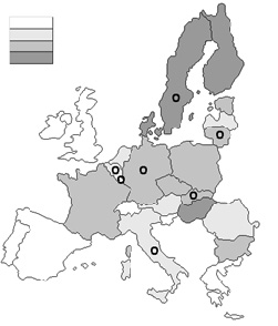 138 D.A. Janszewska, L. Ossowska W układze krajów UE-25 średna welkość użytków rolnych w gospodarstwe rolnym ukształtowała sę na pozome 38,1 ha UR (w 2013 r.).