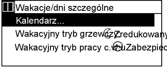 Regulacja temperatury pomieszczeń Zmiana temperatury pomieszczenia tylko na... (ciąg dalszy) 20. Ã tyle razy, aż pojawi się ekran spoczynkowy (patrz strona 8). 21.