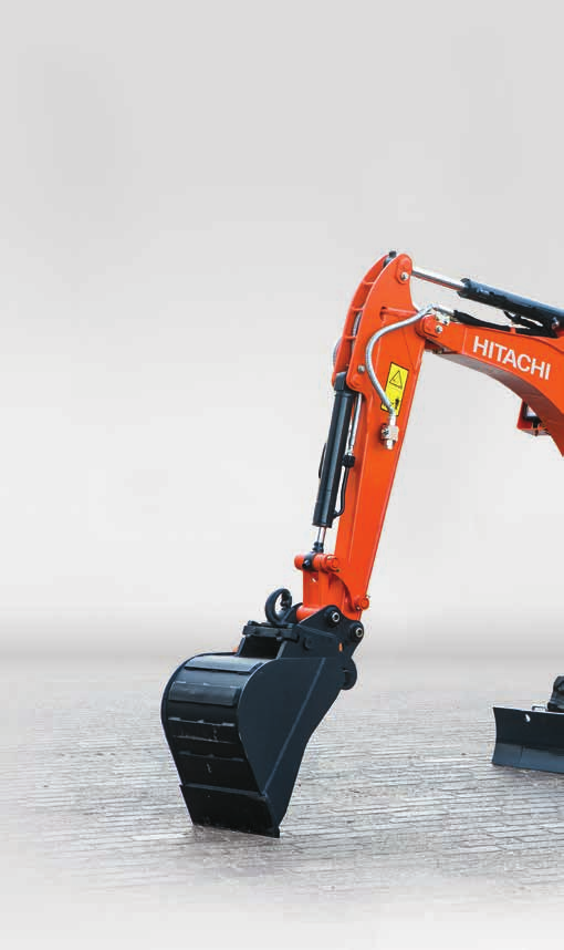 ZX19-5 OMÓWIENIE SPIS TREŚCI 4-5 Wydajność Minikoparki Hitachi słyną z trwałości oraz zapewniają wysoki poziom produktywności przy obniżonych kosztach eksploatacji 6-7 Wygoda Kabina nowych