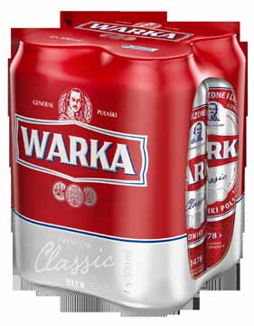 Piwo Warka Grupa Żywiec 4 x 0,5 l 1 l - 4,24 przy zakupie 2