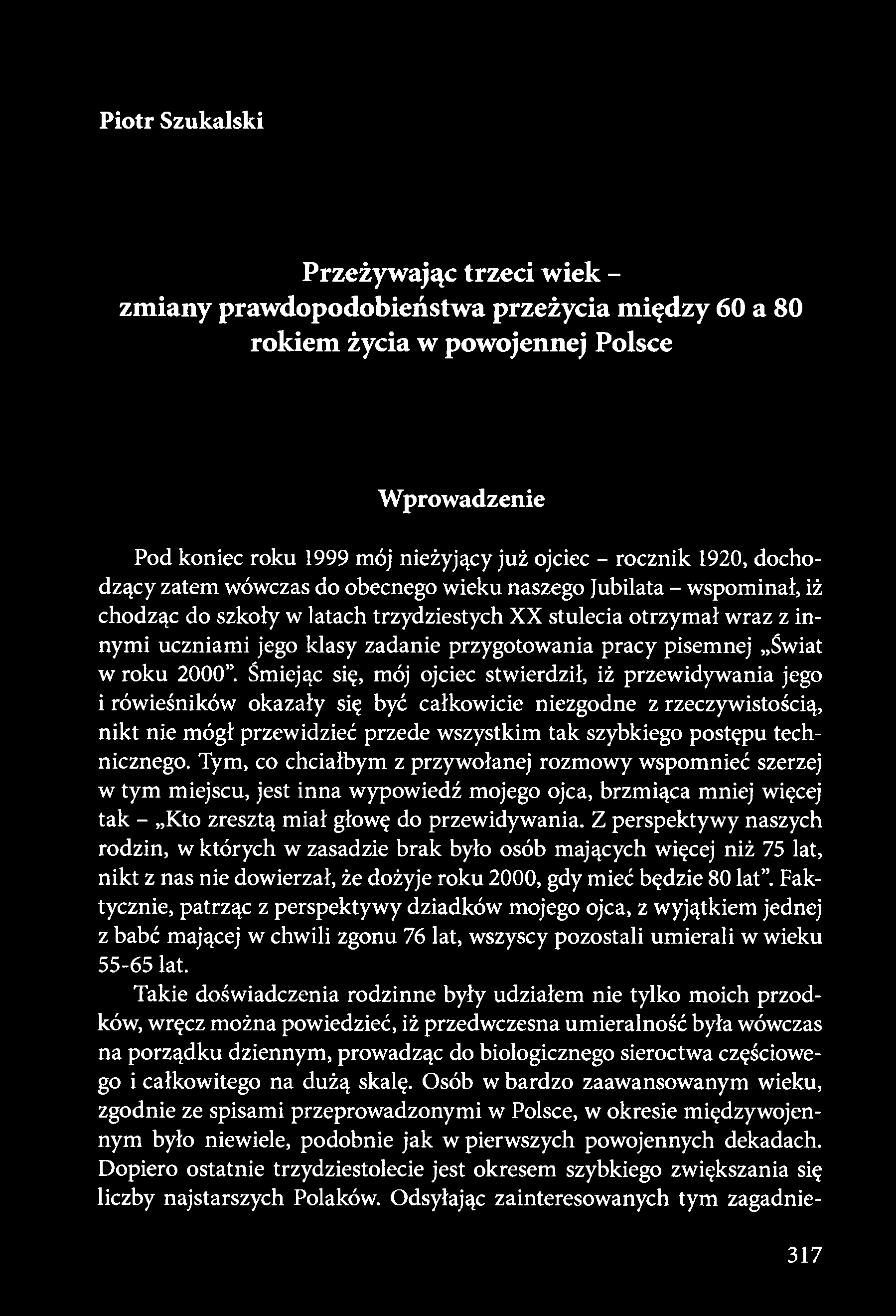 pracy pisemnej Świat w roku 2000.