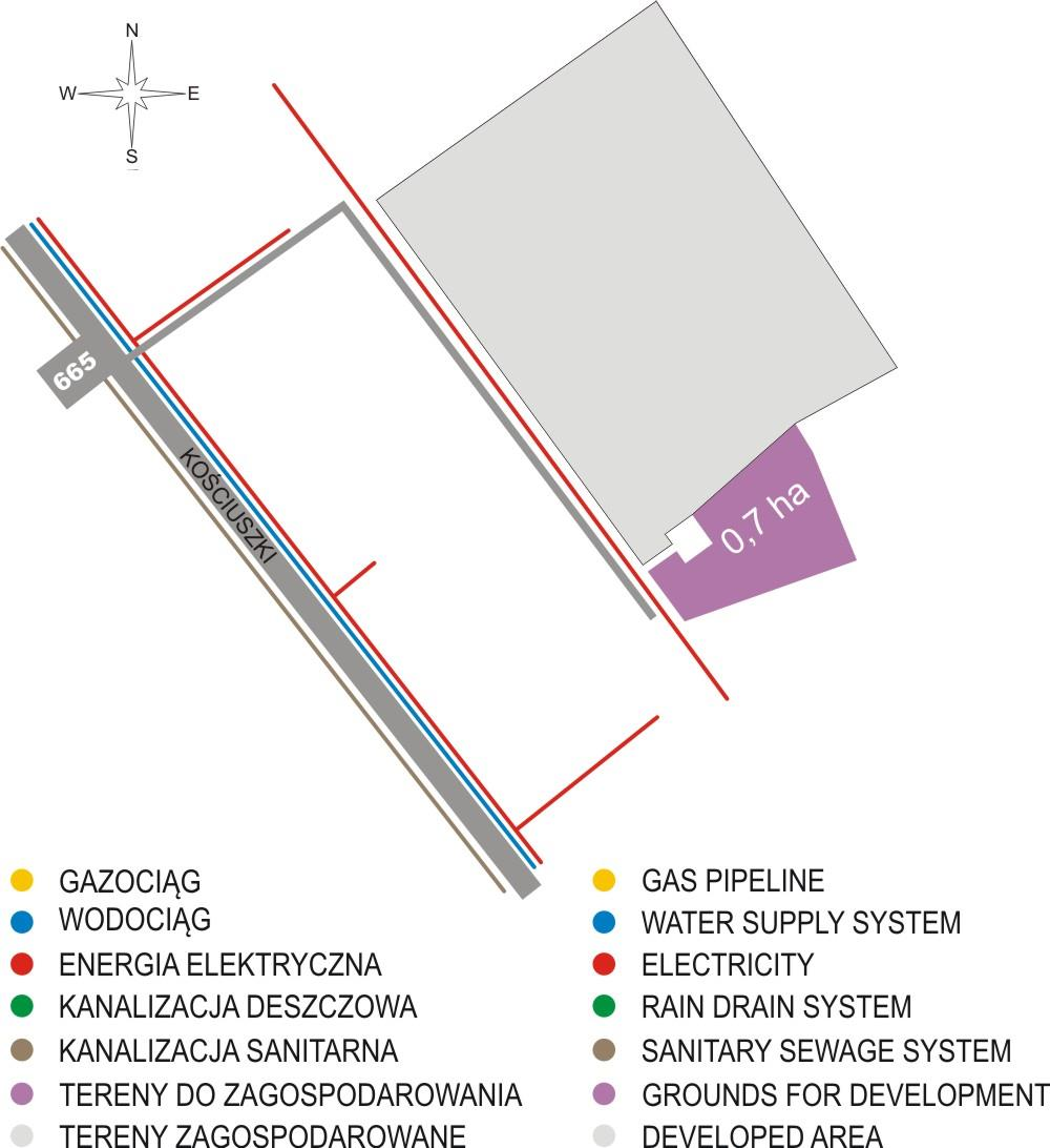 Dostępna objętość m 3 /24h Available capacity m 3 /24h Oczyszczalnia ścieków na terenie bądź w