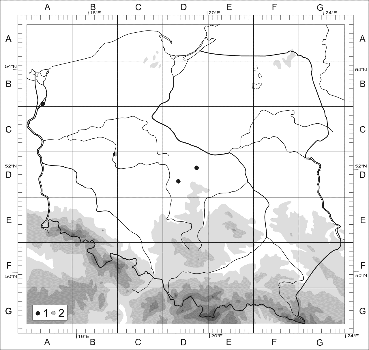 Fig. 1. Distribution of sites of the freshwater Ulva flexuosa subsp.
