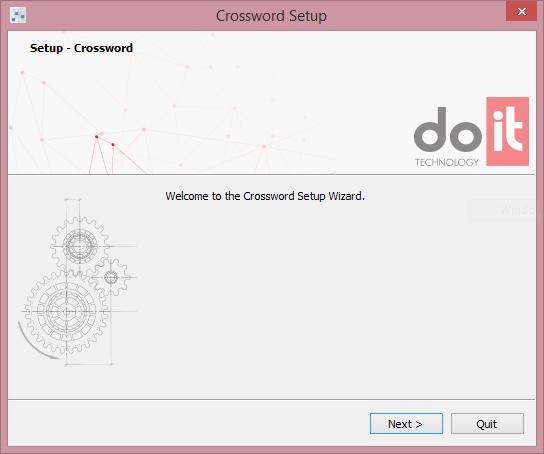 2. PIERWSZE KROKI Z CrossWord Instalacja Instalacja programu możliwa jest z wykorzystaniem pobranego ze strony www.doittechnology.pl lub www.surface.pl pliku instalacyjnego CrossWordSetup.exe.