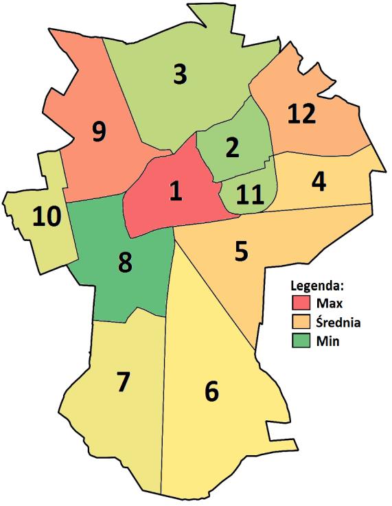 4. Liczba osób korzystających z pomocy społecznej z powodu długotrwałej lub ciężkiej choroby w przeliczeniu na 100 mieszkańców 5. Liczba kolizji drogowych w przeliczeniu na 100 mieszkańców 6.