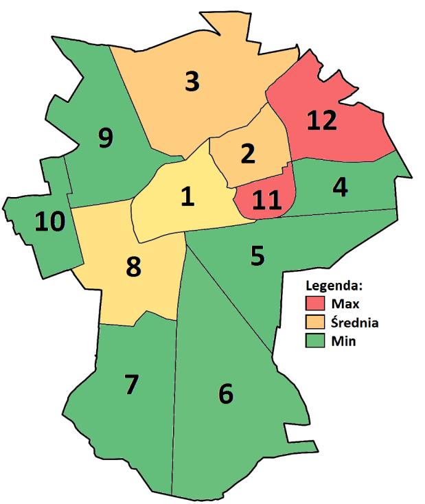 Tabela 29. Wskaźnik nagromadzenia wyrobów zawierających azbest [kg] na 100 mieszkańców - stymulanta. (Dane z 09.2016 r.) Strefa Azbest(kg) 1. Stare Miasto 22,54 2. Tysiąclecie 315,68 3.