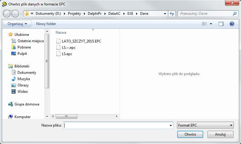 i raportowaniem jego działań, dostępnych jest z poziomu zakładki Narzędzia główne. Wybierając funkcję Otwórz.