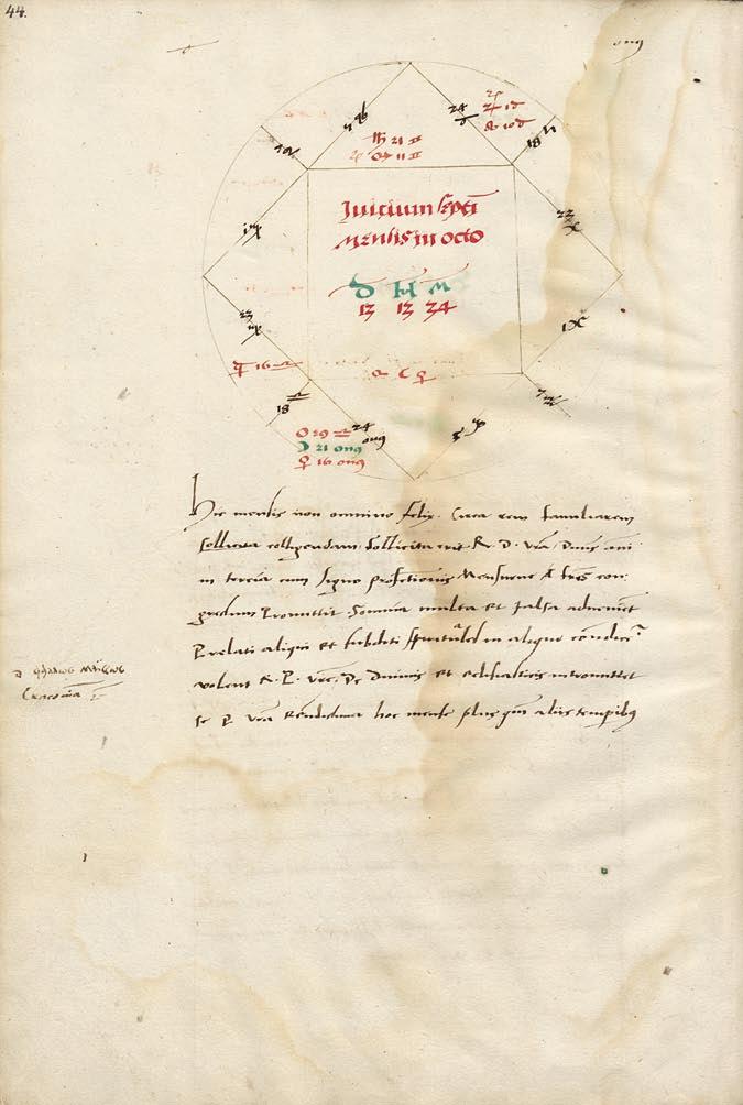 4 4. Wykres prognostyku miesięcznego Fryderyka Jagiellończyka, 13 października 1501.