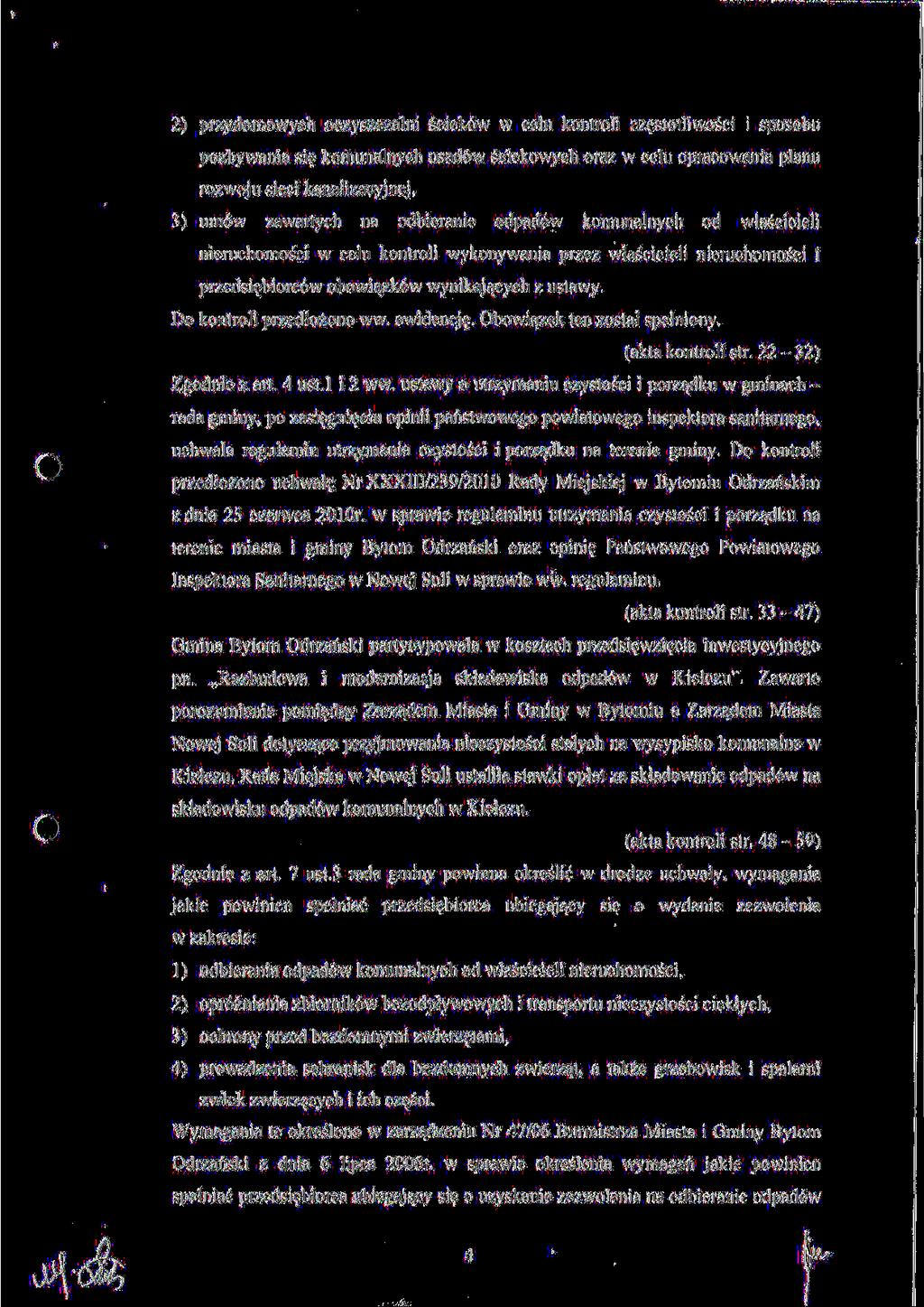 2) przydomowych oczyszczalni sciek6w w celu kontroli cz^stotliwosci i sposobu pozbywania siej komunalnych osad6w sciekowych oraz vv eelu opracovvania planu rozvvoju sieci kanalizacyjnej.